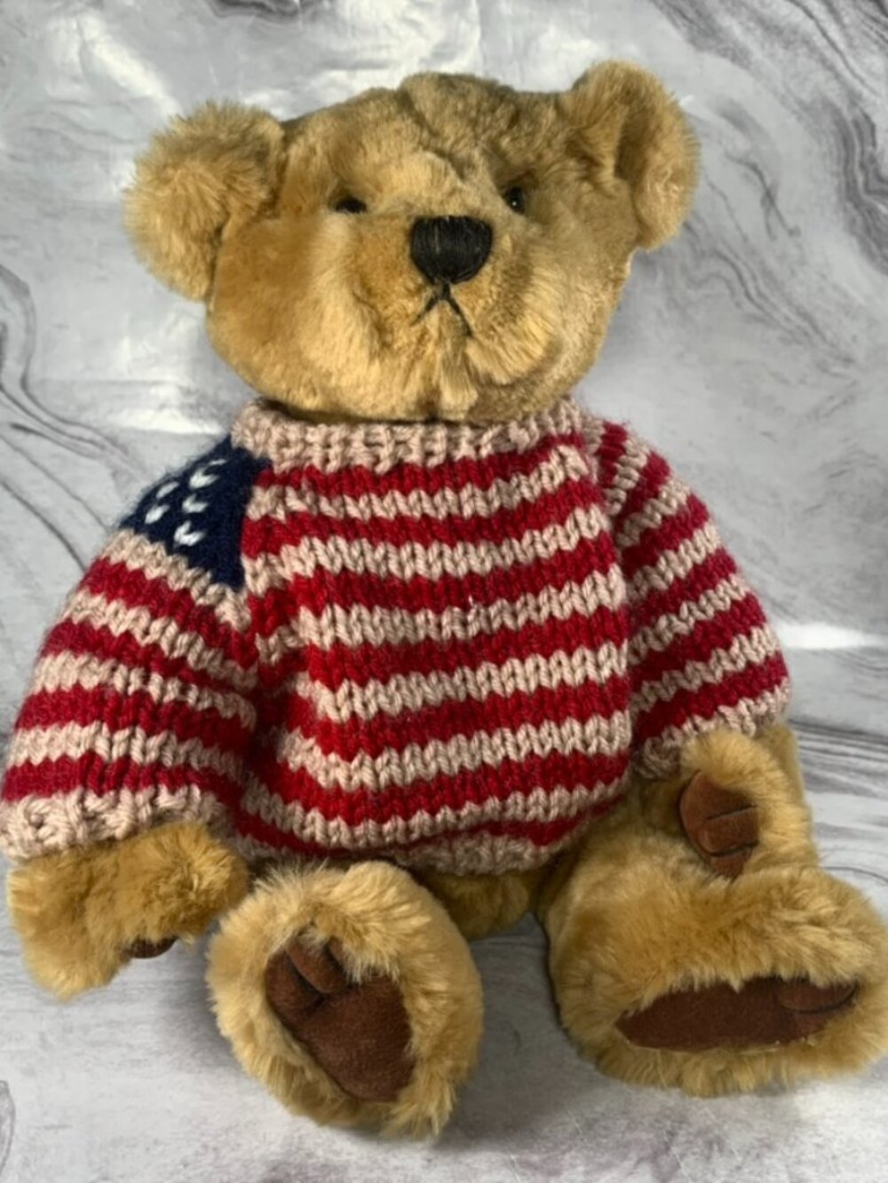 T.C DAWSON Patriotic Sweater Benjamin Bear Vintage Plush by FIESTA